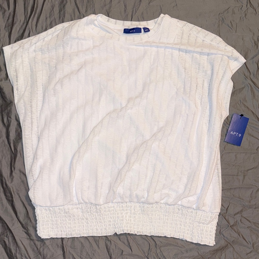 White Women's Batwing Top